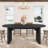 70.8 Inch Oval Dining Table for 6-8 People, Long Large Kitchen Table with Thick Sturdy Wooden Base, Farmhouse Dining Room Table for Kitchen, Living Room, Office-1604724924