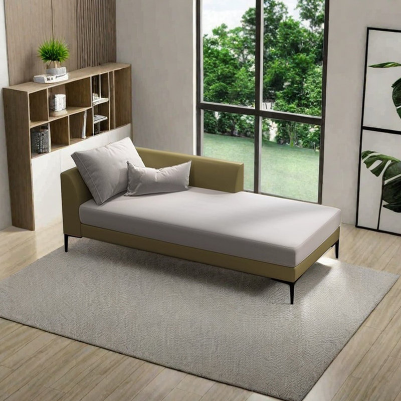 Fauteuil inclinable en éponge légère luxueuse, Orienté à gauche (vu de face), Vert / gris pâle