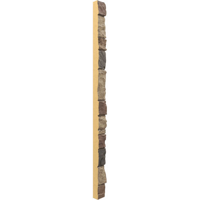 Universal Outside Corner for EverStone Faux Stone Siding Panels, 3"W x 3"D x 48"H, Adobe Color