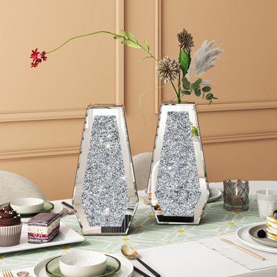 Cerrie Indoor Glass Table Vases Modern Classic Glam Stylish