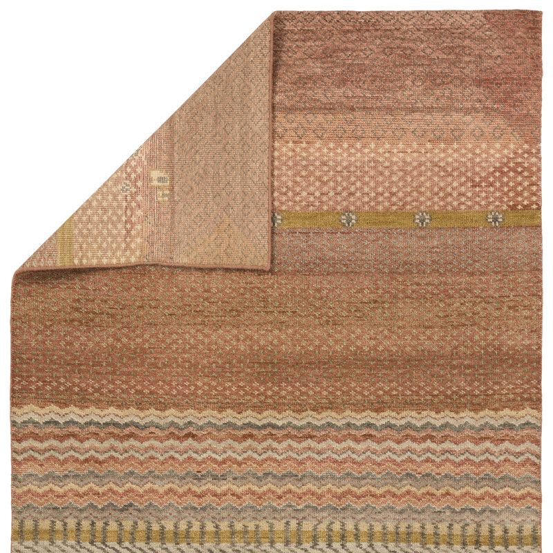 Liberty Kakero LIB14 Handknot Ikat Red/Multicolor Area Rug
