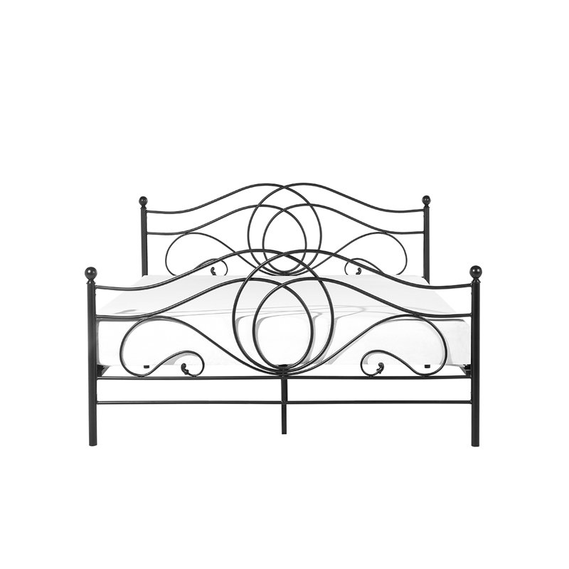 Corona Solid Wood Bed, Black, 160 x 200cm