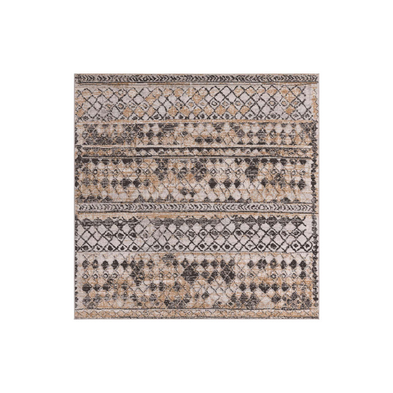 Geometric Indoor Rug, Rectangle 6'1" x 9'