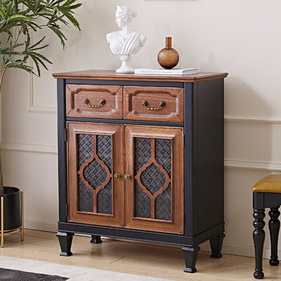 Black&Walnut Solid Wood Shoe Storage Bench