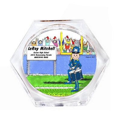 Ensemble-cadeau personnalisé de sous-verres, bande de tambour et caisse à boisson (4 sous-verres)
