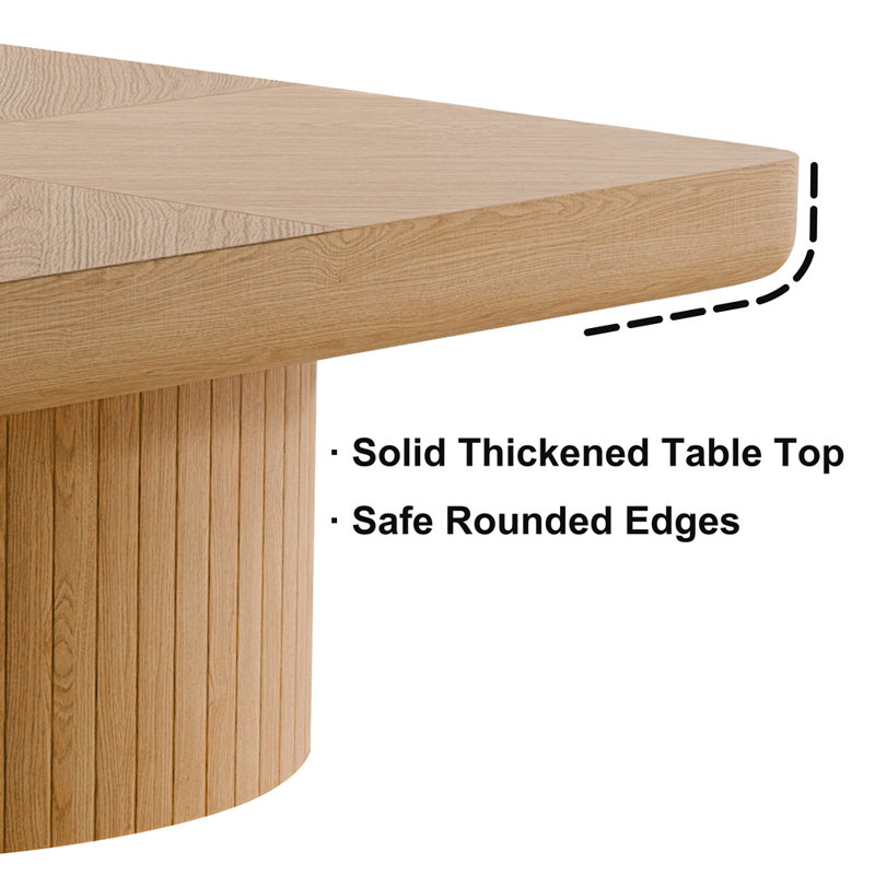 Ensemble de tables basses Modern Modern, H 19,68 po x L 23,62 po x l 23,62 po, Brun