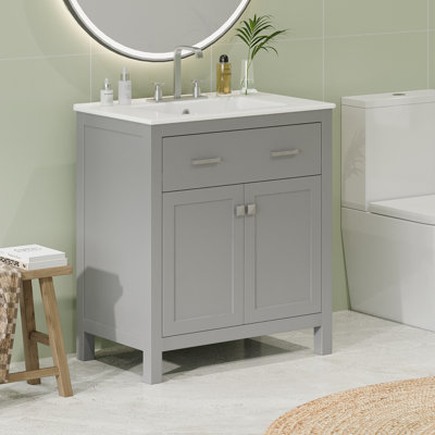 Meuble-lavabo 30 po avec lavabo en céramique