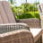 Balch 6 Seat Round Rattan Fire Pit Dining Set - with Lazy Susan