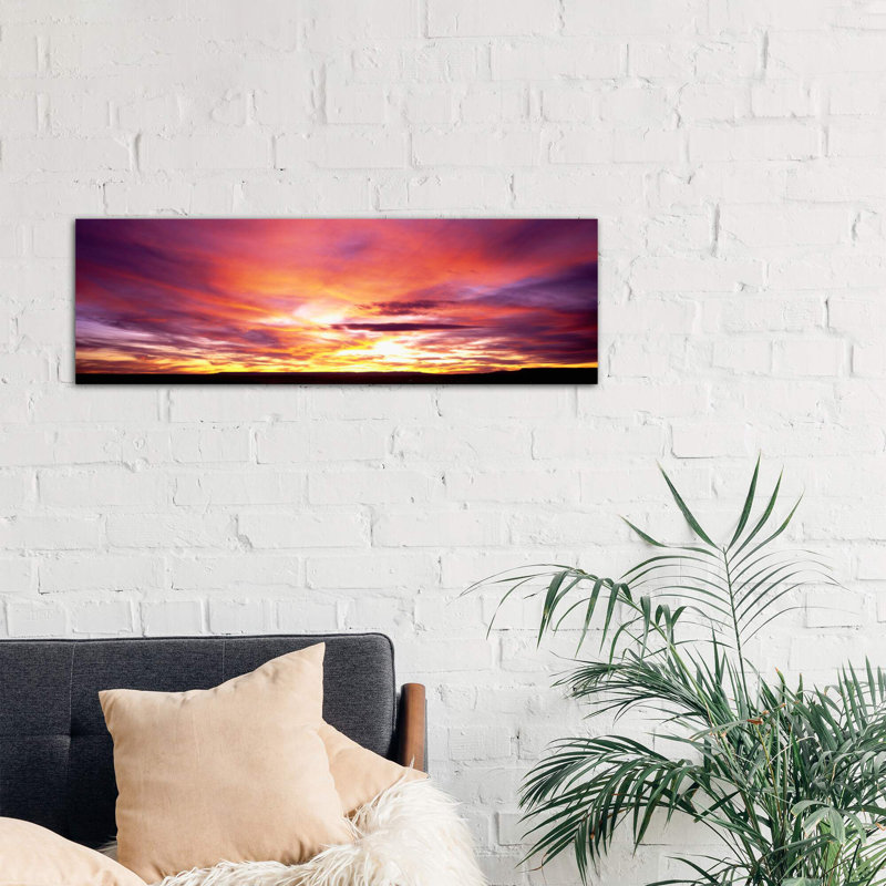 Sunset, Canyon De Chelly, Arizona, USA - No Frame Panoramic Print on Canvas, 121.92 cm H x 40.64 cm W x 1.91 cm D