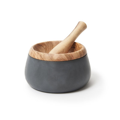 Millenari Wood Mortar And Pestle Set