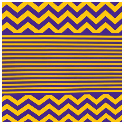 Couvertures à chevrons jaunes et mauves