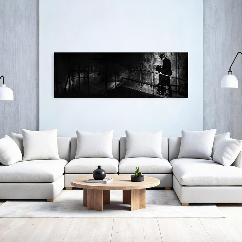 Art mural Shadowed Industrial Ascent, H 20 po x l 60 po