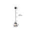 7-Inch 1 - Light Lantern Geometric Pendant Black Metal with Glass