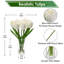 Fleurs artificielles de tulipes artificielles dans un vase transparent-1044271164
