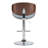 Marana Adjustable Swivel Upholstered Mid-Century Modern Bar Stool with Bentwood Frame-88841741