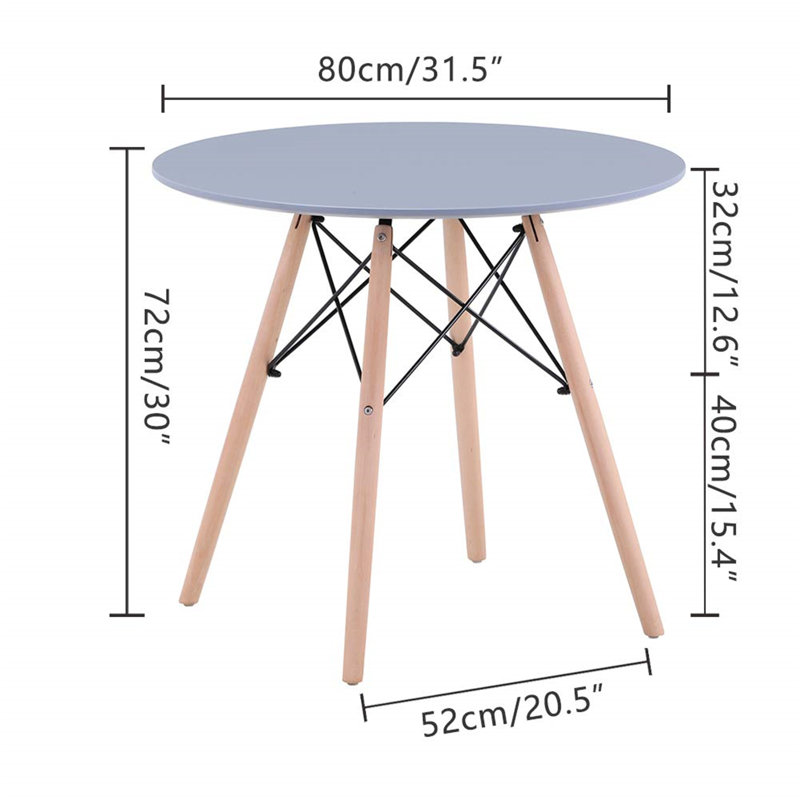 Luisa Round Dining Table, Grey