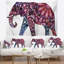 Tapisserie d'éléphant joyeux pourpre Animal-28483423