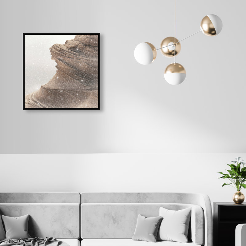 Stoic Sandstone I Print by Oliver Gal, 21"H x 21"W, Black Floater Frame
