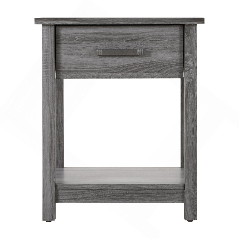 Table de chevet élégante et contemporaine, Gris