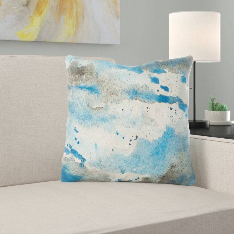 Coussin décoratif aquarelle , Synthétique, Extérieur