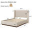 Buzio Upholstered Wood Base Bed-1460528538-1460528539