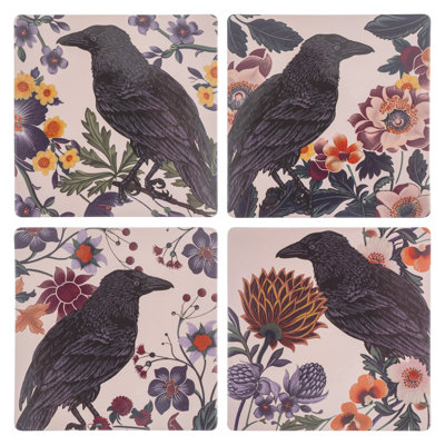 CORK COASTER S/4 CROW