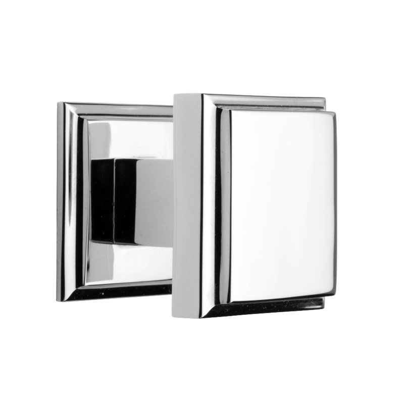 Poignée carrée Alhambra, Chrome brillant, H 0,98 po x l 0,98 po x P 0,98 po