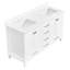 Meuble-lavabo autoportant blanc de 60 po avec lavabo double, fabrication en bois massif, fonction de fermeture en douceur, légèreté et élégance pour des glissades de stratégie, projet