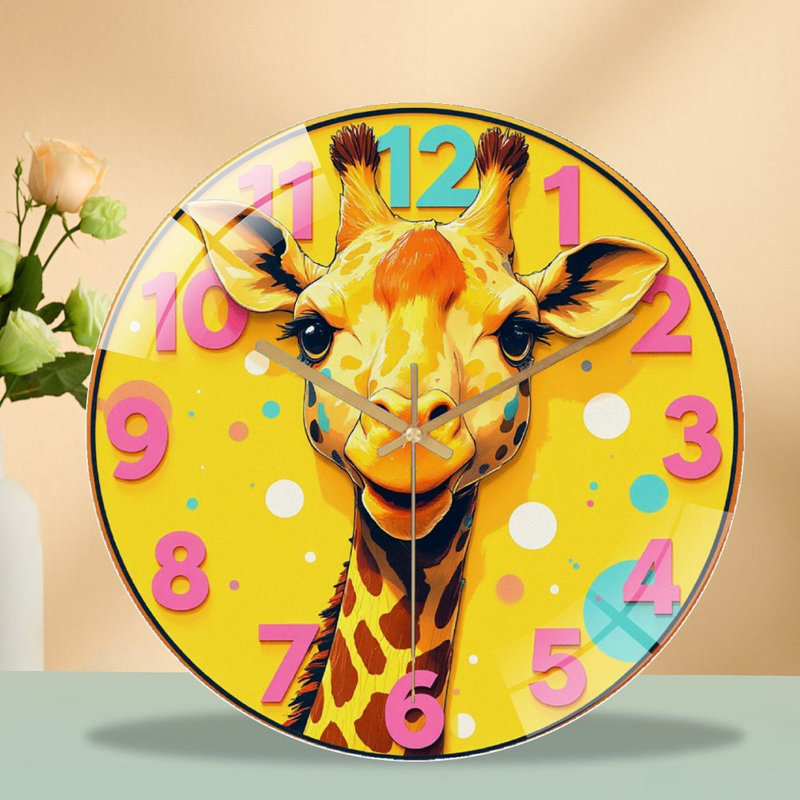 Horloge murale girafe 12 pi
