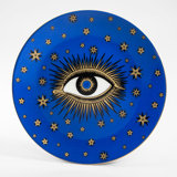Evil Eye Handmade China Salad/Dessert Plate