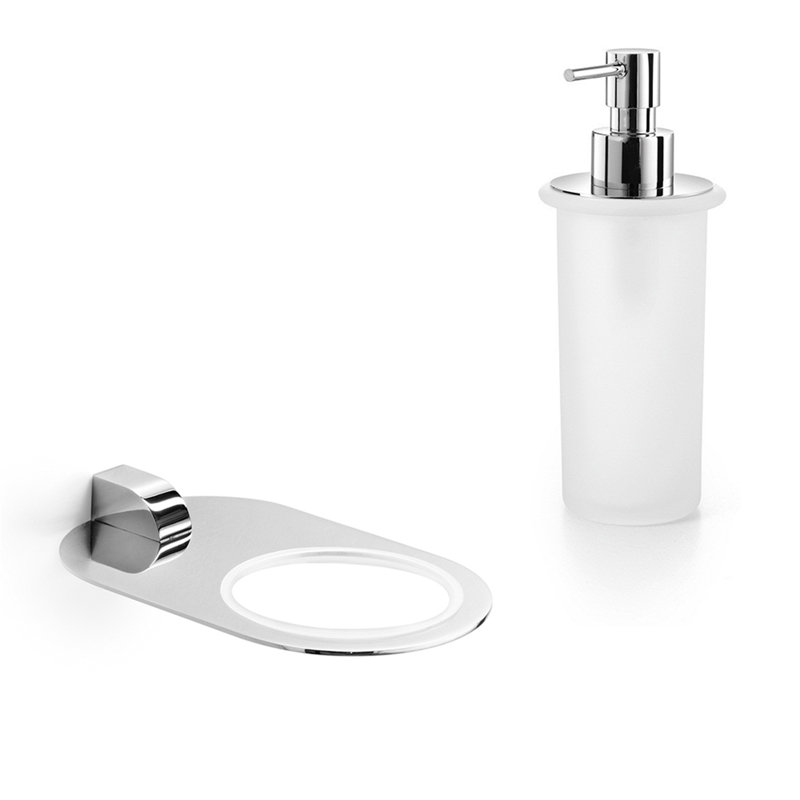 Muci Bathroom Accessory Set, Frosted Glass