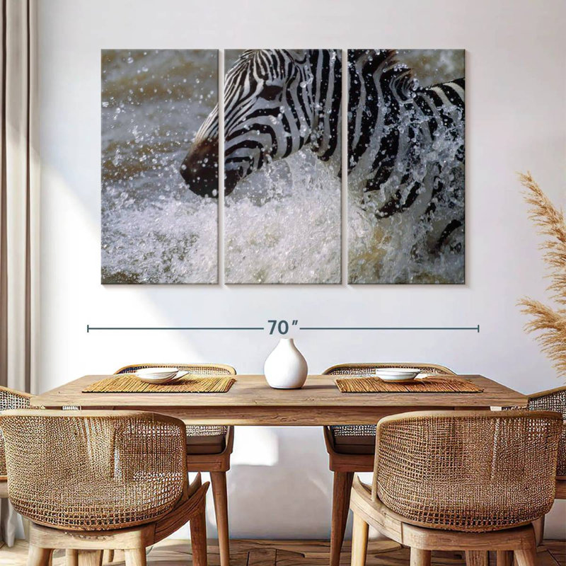 Brampt Zebra Splash, 42" H x 65" W