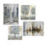 « Touch of Modern Grays » - Ensemble de 4 impressions sur toile tendue-2095761092