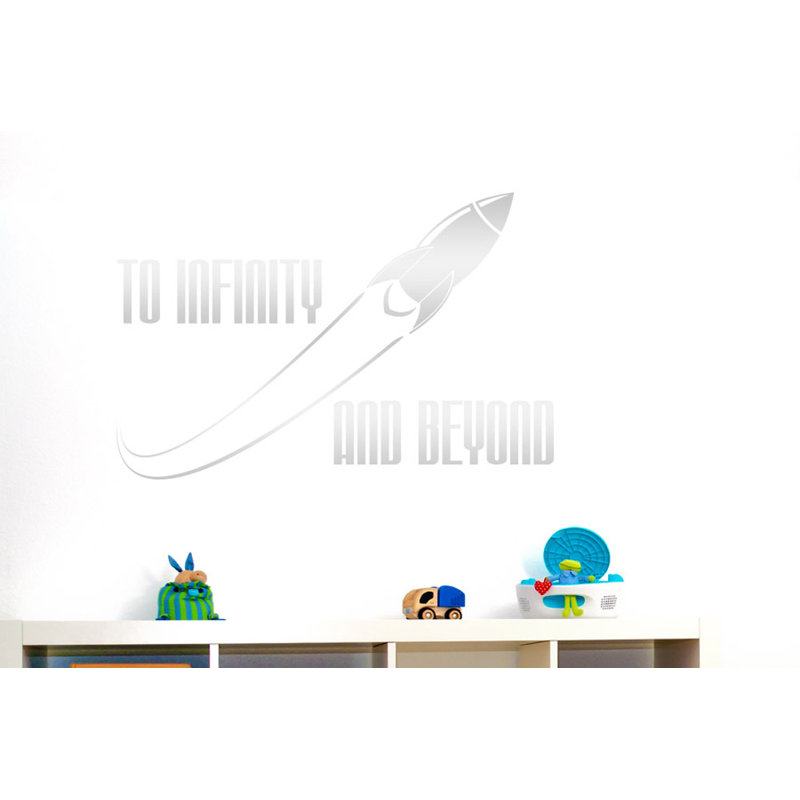 Wall Decal, Shiny Silver, Large