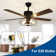 Datzer 52'' Industrial Ceiling Fan with Light Kit Reversible Motor and Dimmable
