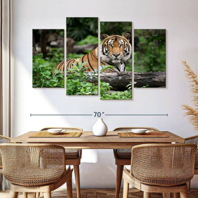 Tigre du Bengale indien Brampt, H 42 po x l 68 po
