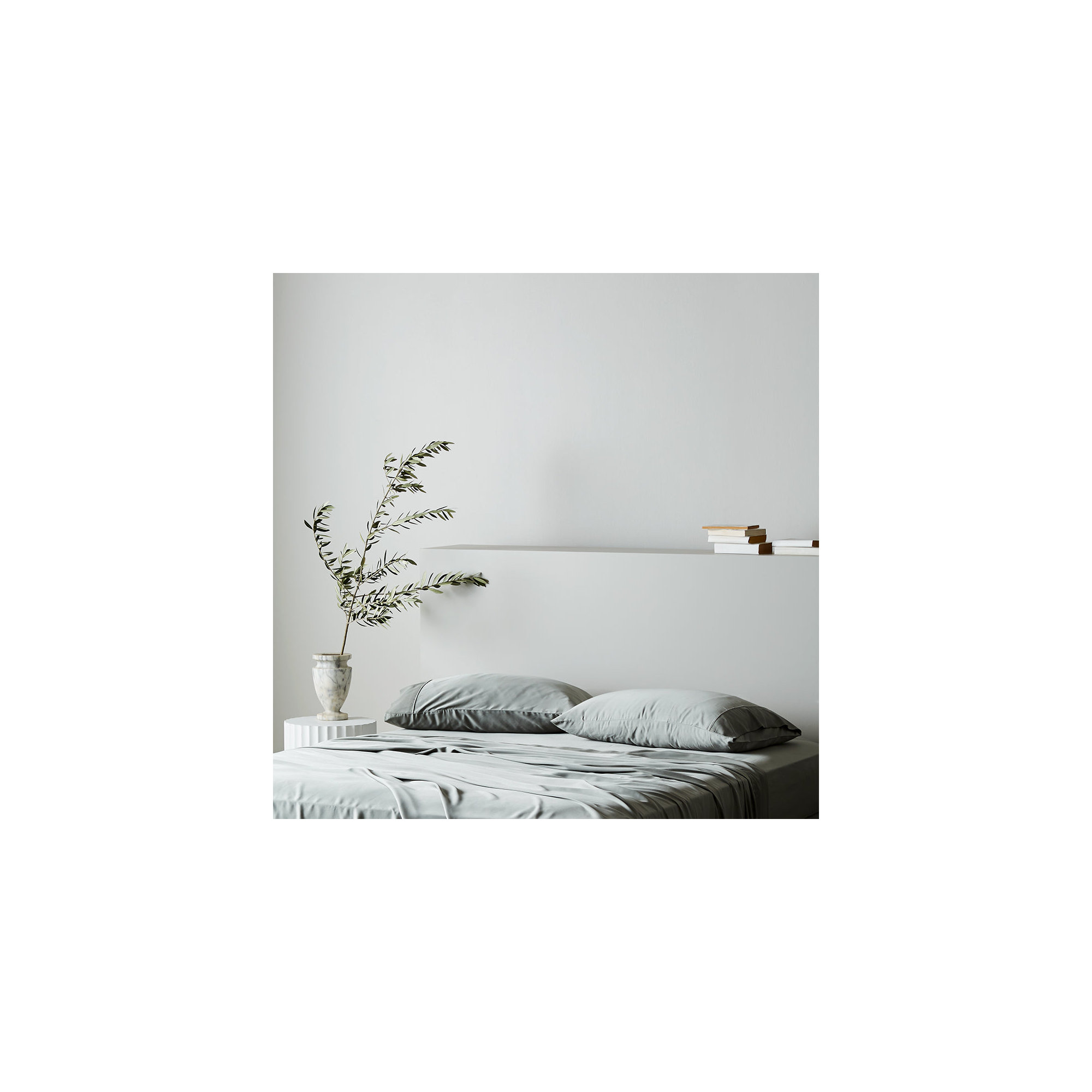 Signature Sateen Pillowcase, Full / Double Pillowcase + Pillowcases 2 Standard, Sage
