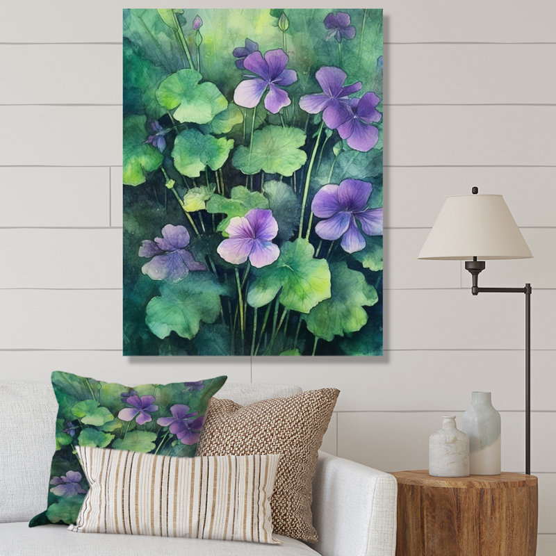 «Violets Dreamer III», reproduction sur toile, H 32 po x l 24 po x P 1 po, Toile tendue