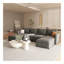 Grand canapé modulaire moderne, canapé modulaire en U avec fonction de rangement, canapé-lit de 123 po avec repose-pieds, méridienne modulaire à 6 places pour le salon, chenille