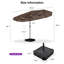 Parasol de marché pour terrasse 13 pi avec DEL solaire et base Rectangle double face-1330750301
