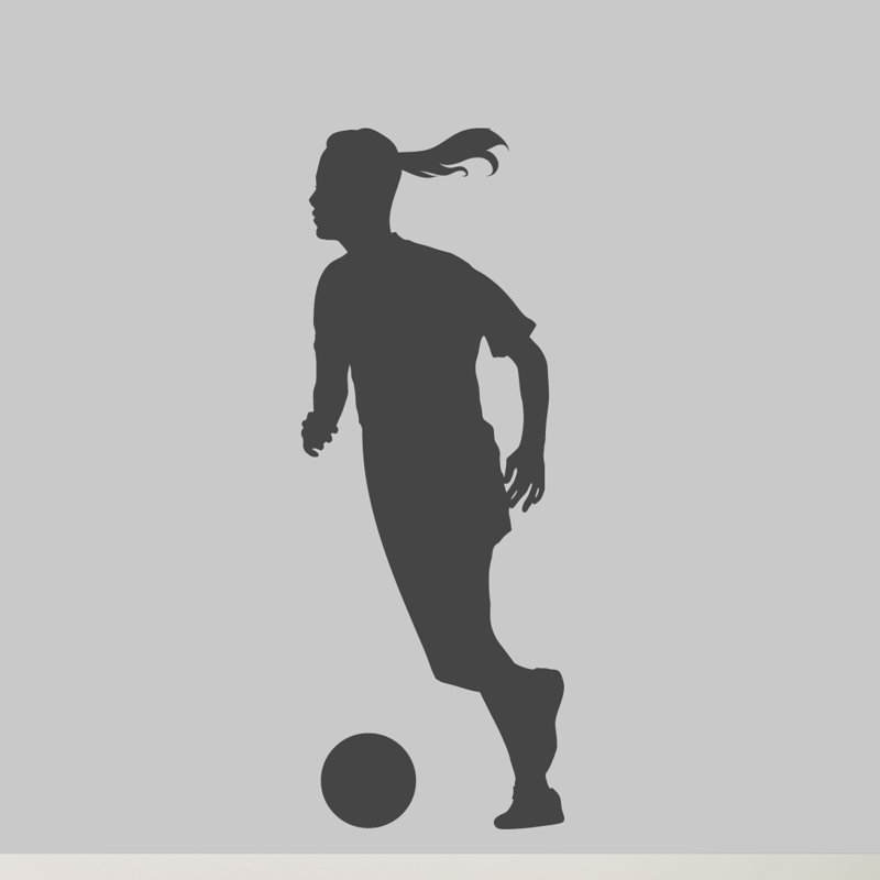 Adhésif mural soccer, Gris foncé