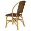 Chaise d'appoint de salle à manger en rotin tissé brun Chauer (ensemble de 2)