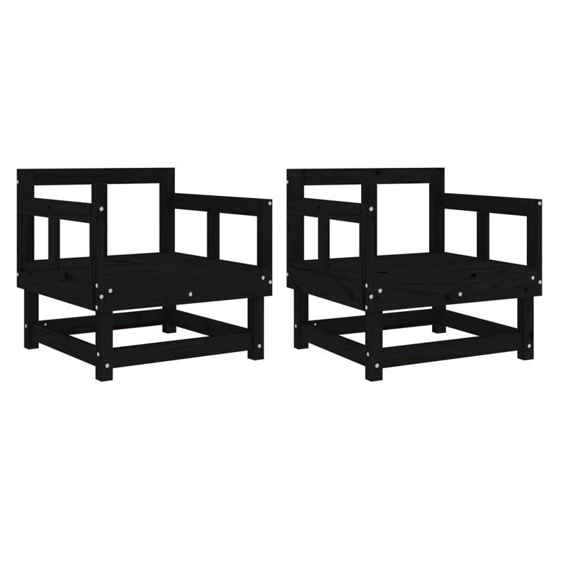 Chaise de jardin vidaXL, Noir
