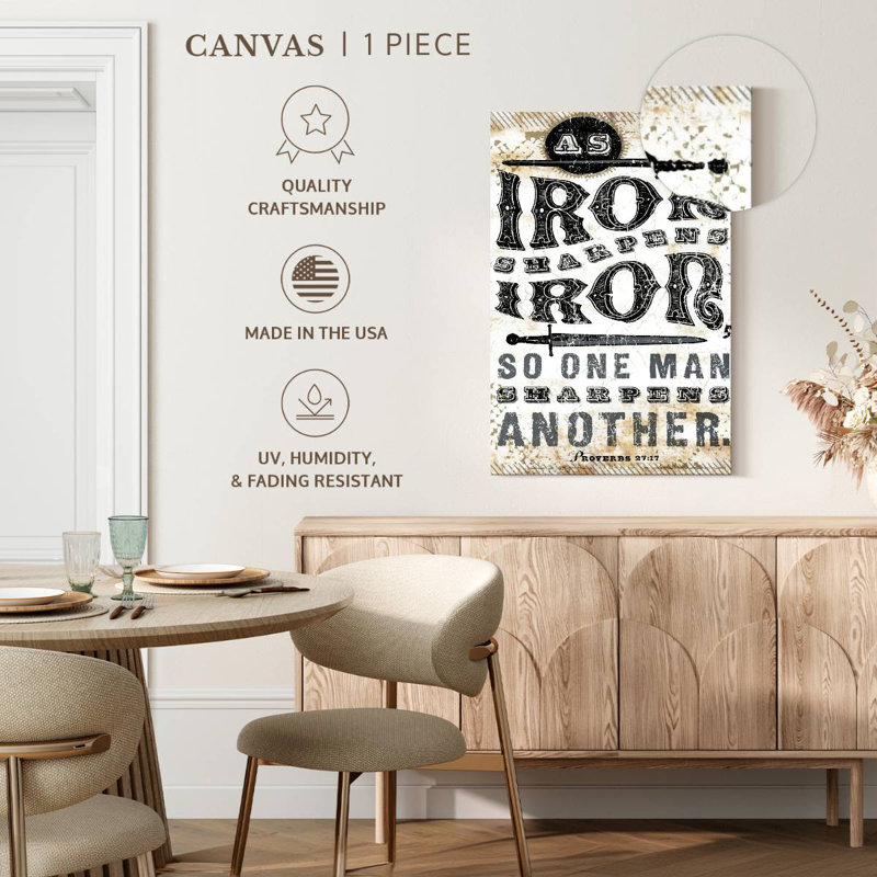 As Iron Sharpens Iron, 30" H x 20" W