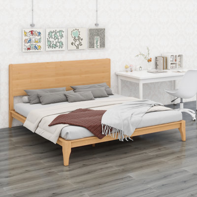 Lit plateforme en bois de bambou