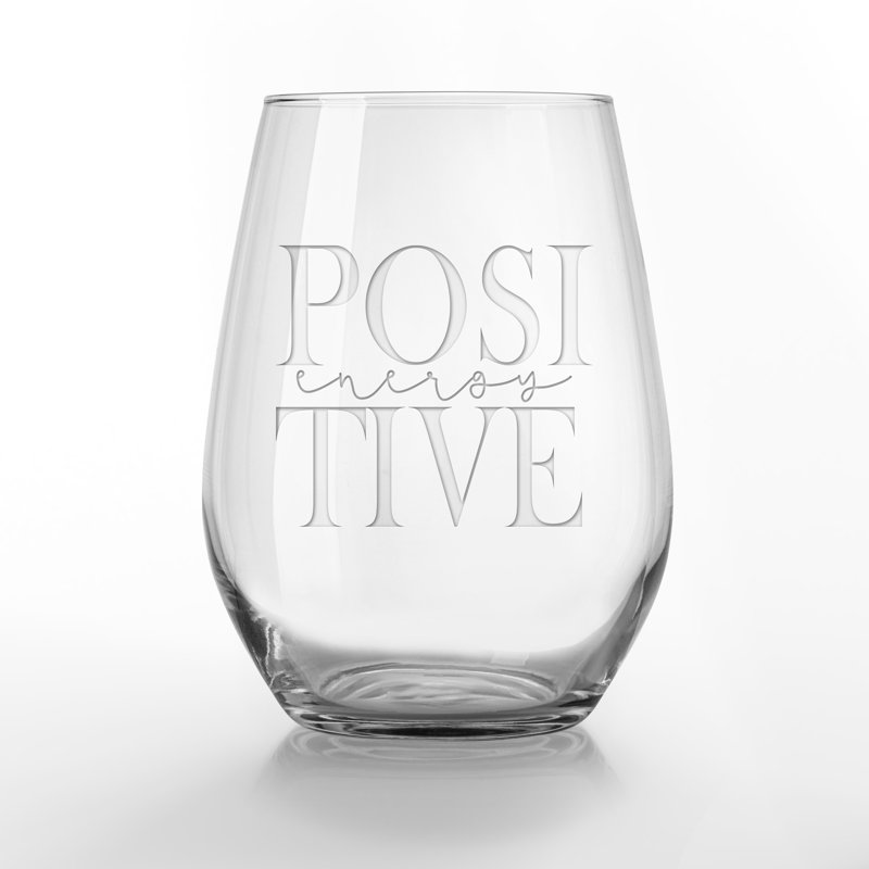 15 oz. Verre à vin gravé sans pied