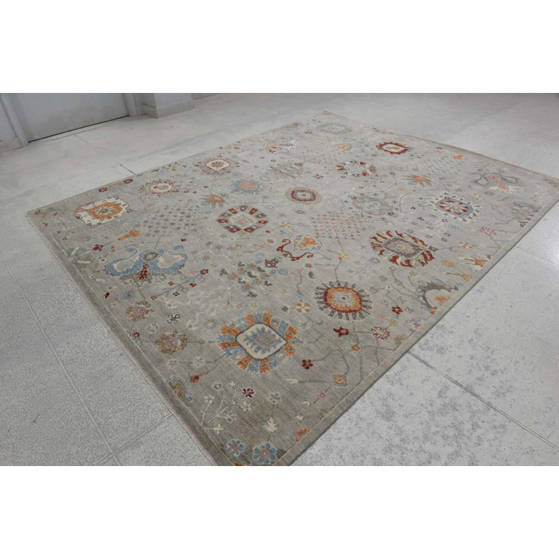 Transitional One-of-a-Kind Rectangle 8'8" X 10' Hand Knotted Area Rug