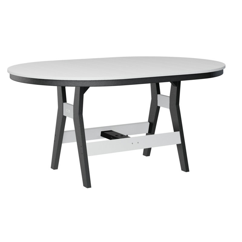 Table de bar berlinoise Berlin, Noir, 38.87" H x 64" W x 44" D, Blanc
