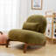 Chaise d'appoint en velours avec pieds en bois massif et coussin moelleux, fauteuil de lecture sans accoudoirs-1900683874