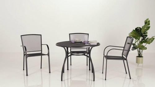 Greyleigh™ Armentrout 4 - Person Round Outdoor Dining Set & Reviews |  Wayfair